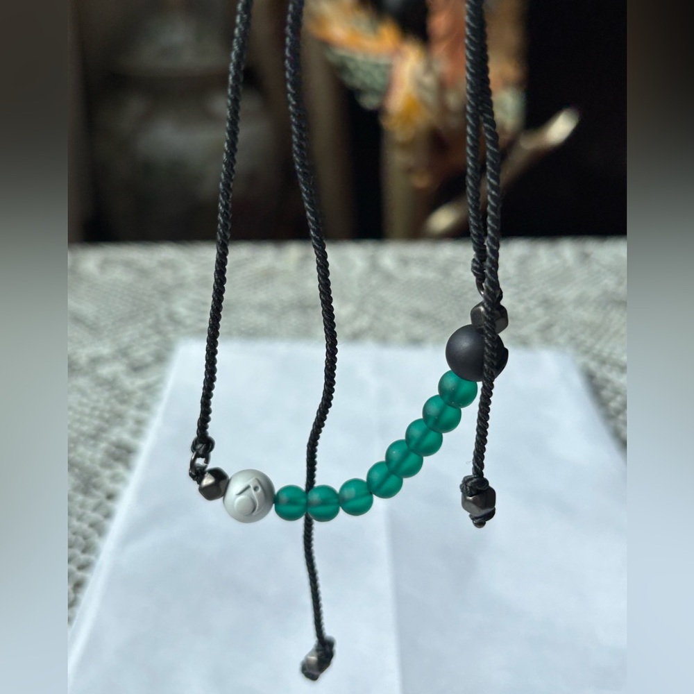 Lokai Glass Bead Necklace, Emerald Green ,brand new in bag